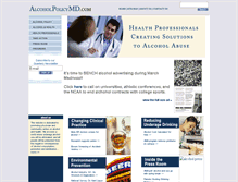 Tablet Screenshot of alcoholpolicymd.com